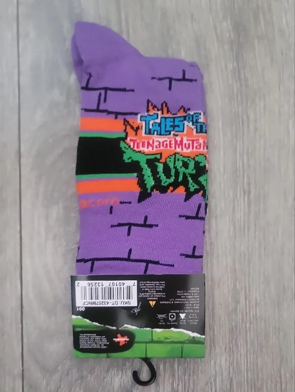 Teenage Mutant Ninja Turtles TMNT Purple Donatello Casual Crew Socks